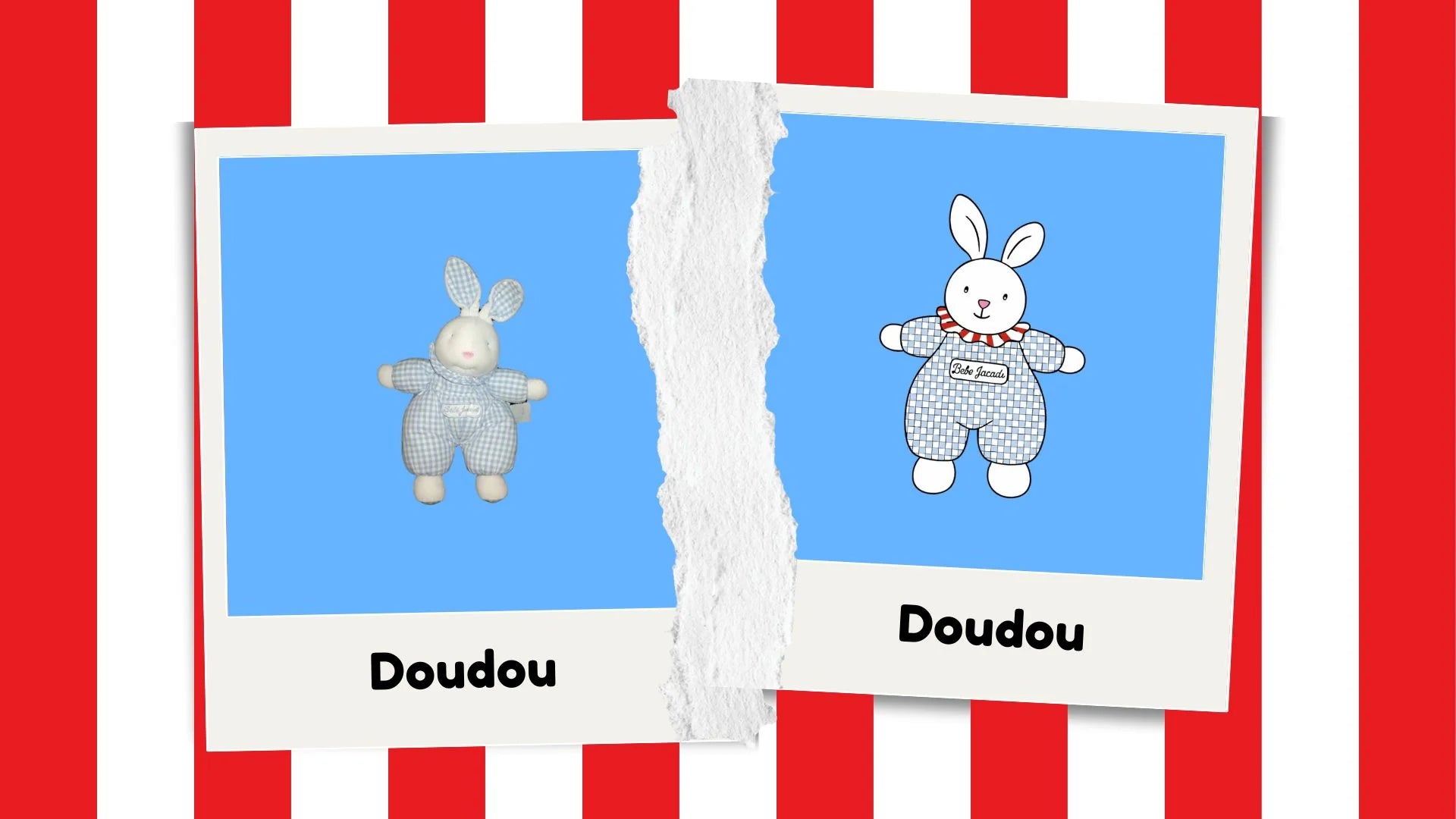 Avant / après — Doudou, la peluche lapin