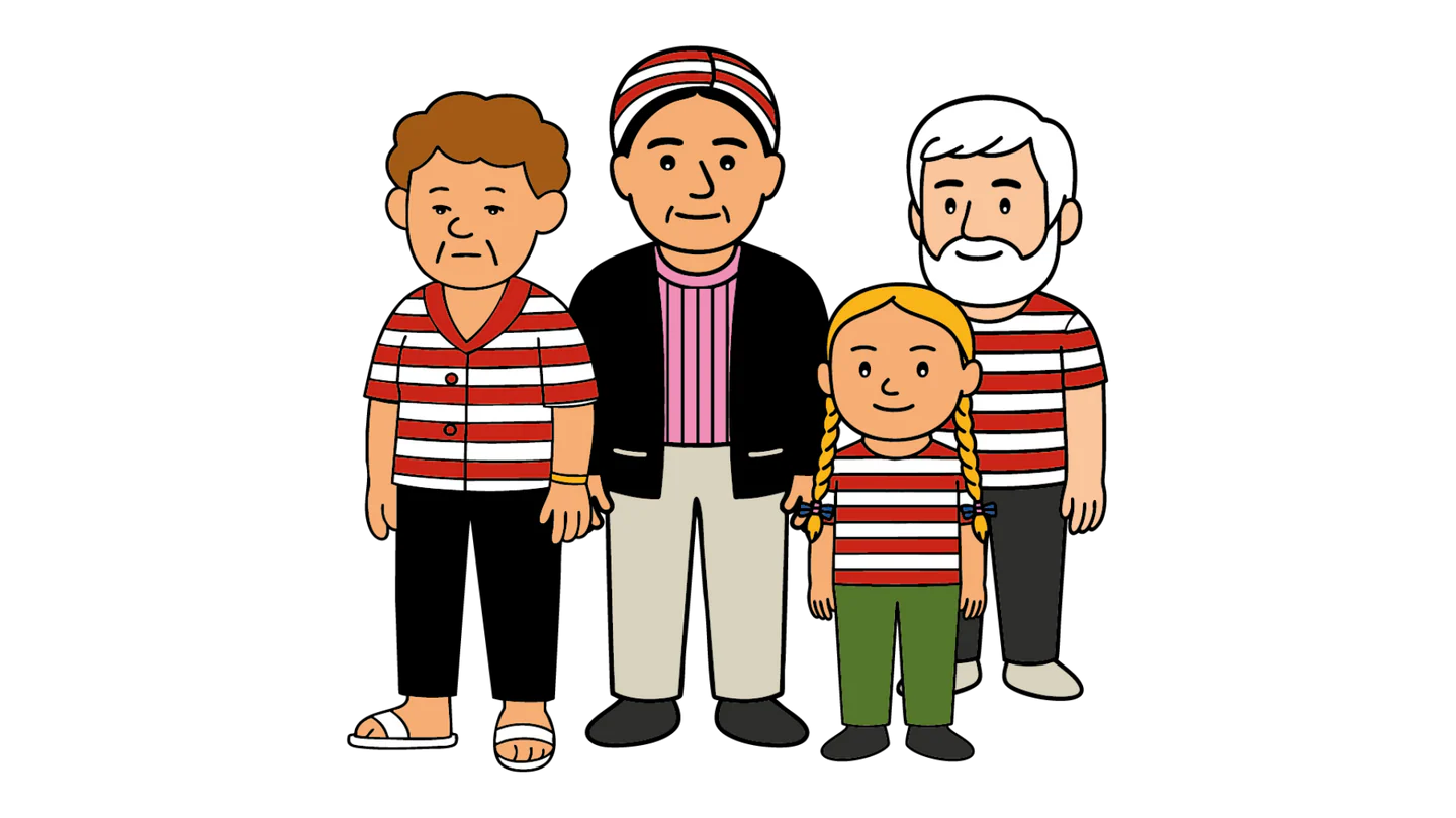 Une famille illustrée
